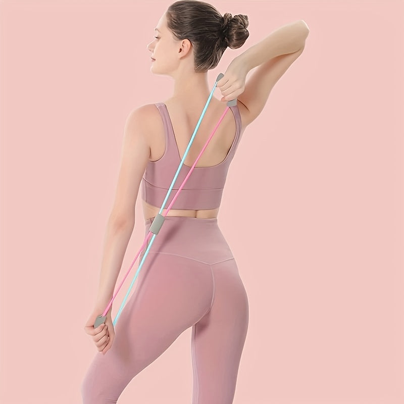 8-Word Resistance Chest Expander Elastic Tension Bands for Workout