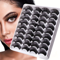18 Pairs Faux Mink Thick Eyelashes for Simulated Grafting