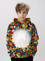 3D Print Boys Hooded Sweatshirt Spring Fall Kids Clothing