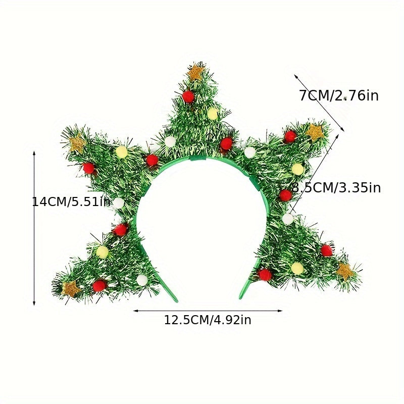 Sequins Christmas Tree Headband Women Girls Hair Accessories