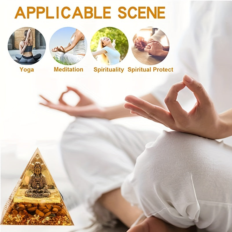 Natural Crystal Pyramid Healing Energy Reiki Chakra Meditation