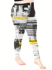 Random Print High Rise Leggings