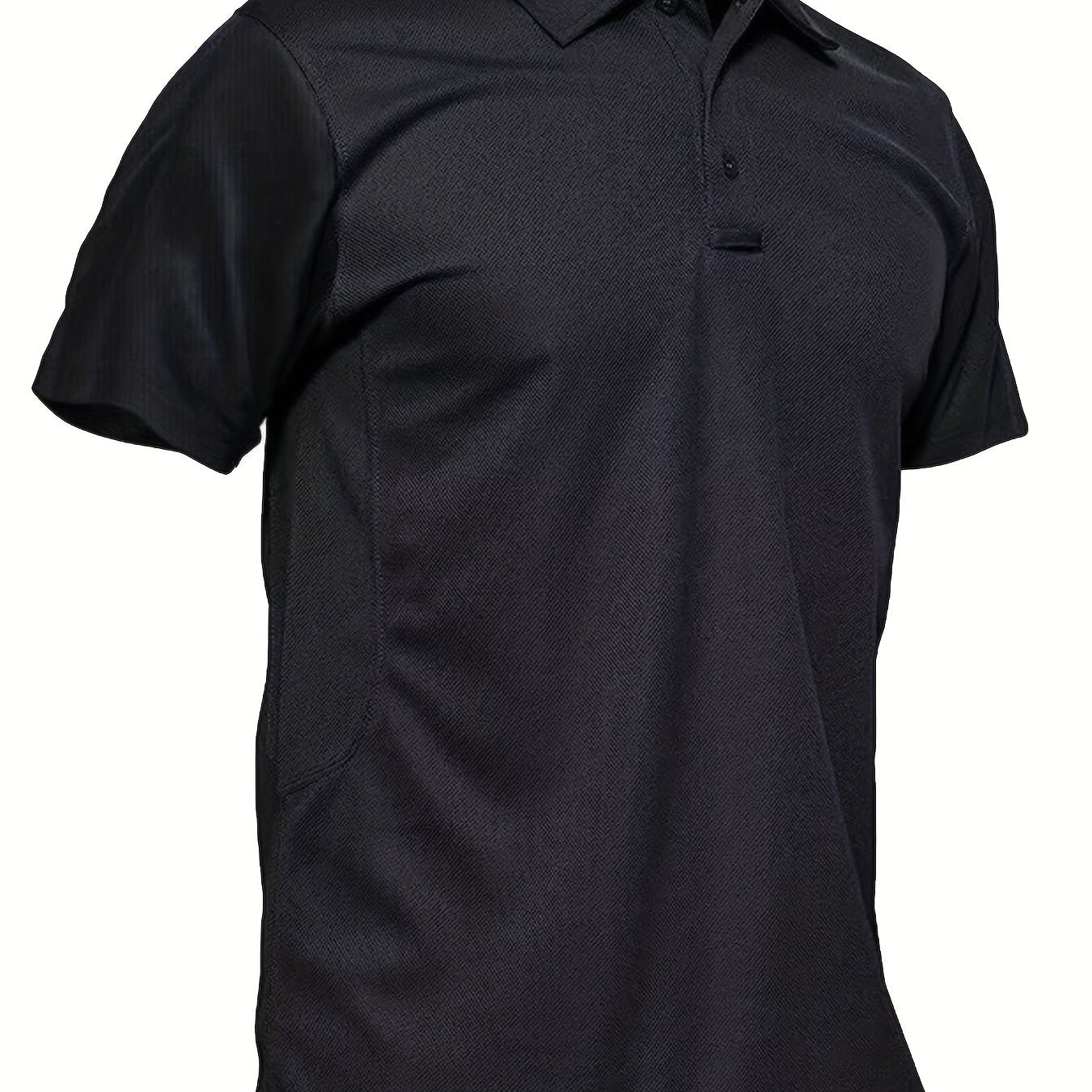 Sun Block Solid Golf Shirt Men's V Neck Pullover T Shirt Short Sleeve