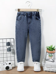 Boys Casual Denim Pants with Pocket for Spring and Autumn