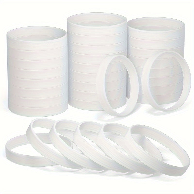 30pcs Silicone Bracelets Sports Rubber Wristband Party Decorations Favors
