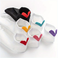 6 Pairs Heart Pattern Socks Low Cut Ankle Socks Women's Stockings