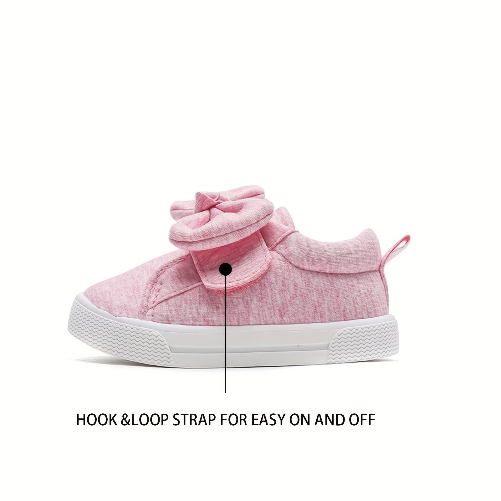 Toddler Girls Bowknot Flat Walking Shoes Casual Lightweight Sneakers