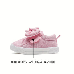 Toddler Girls Bowknot Flat Walking Shoes Casual Lightweight Sneakers
