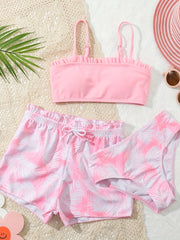 Summer Ready 3 Piece Girls Swimsuit Set For Beach Fun