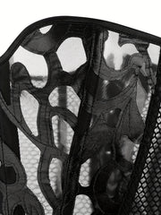 Fishnet Strapless Corset Bustier Body Shaper Women's Lingerie