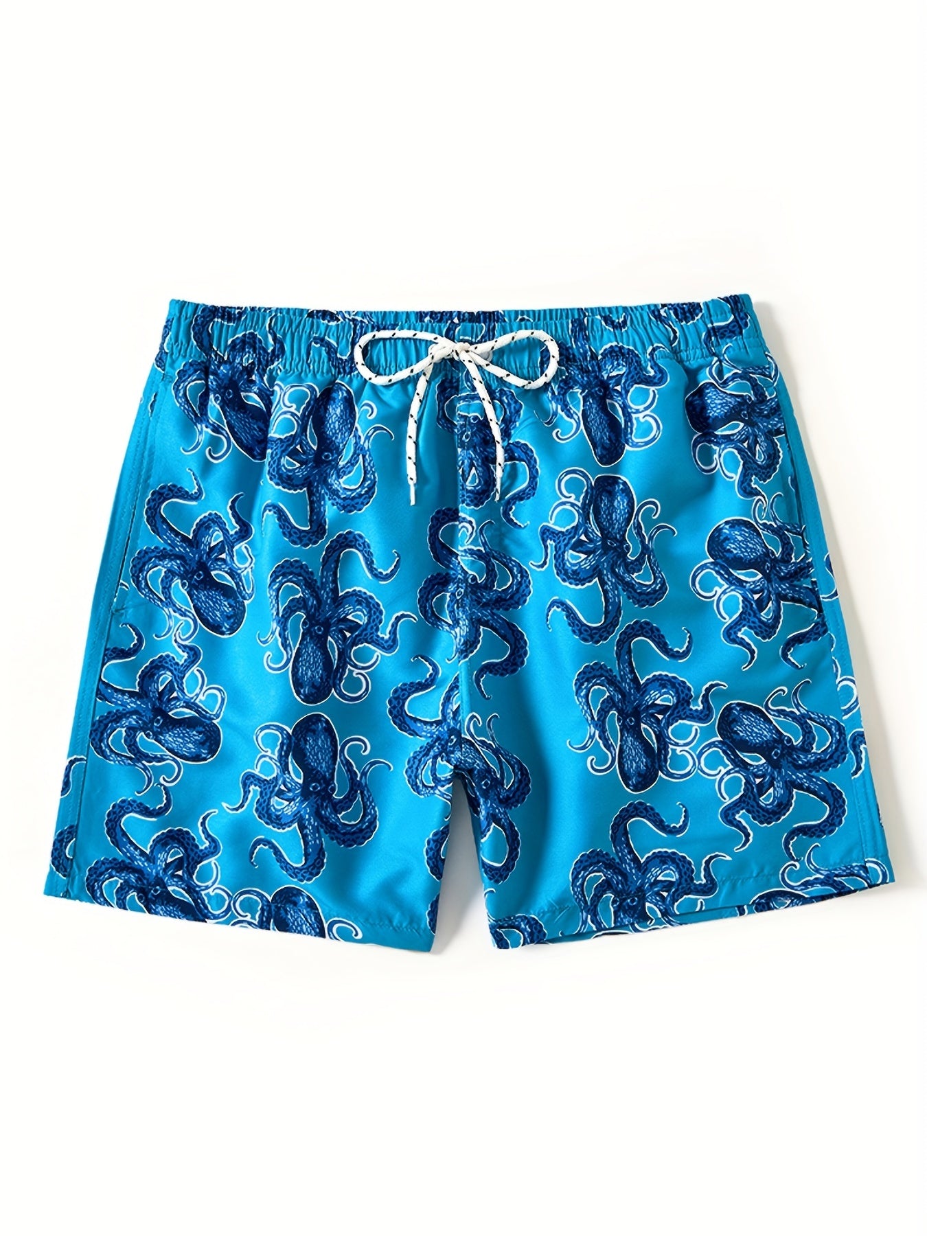 Octopus Pattern Men's Swim Trunks Quick Dry Beach Shorts Swimwear