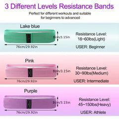 3pcs Fitness Elastic Resistance Bands Hip Circle For Chest Expand Gym Training