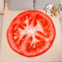 Soft Tomato Pattern Blanket Warm Flannel Blanket All Seasons Office Bed Camping