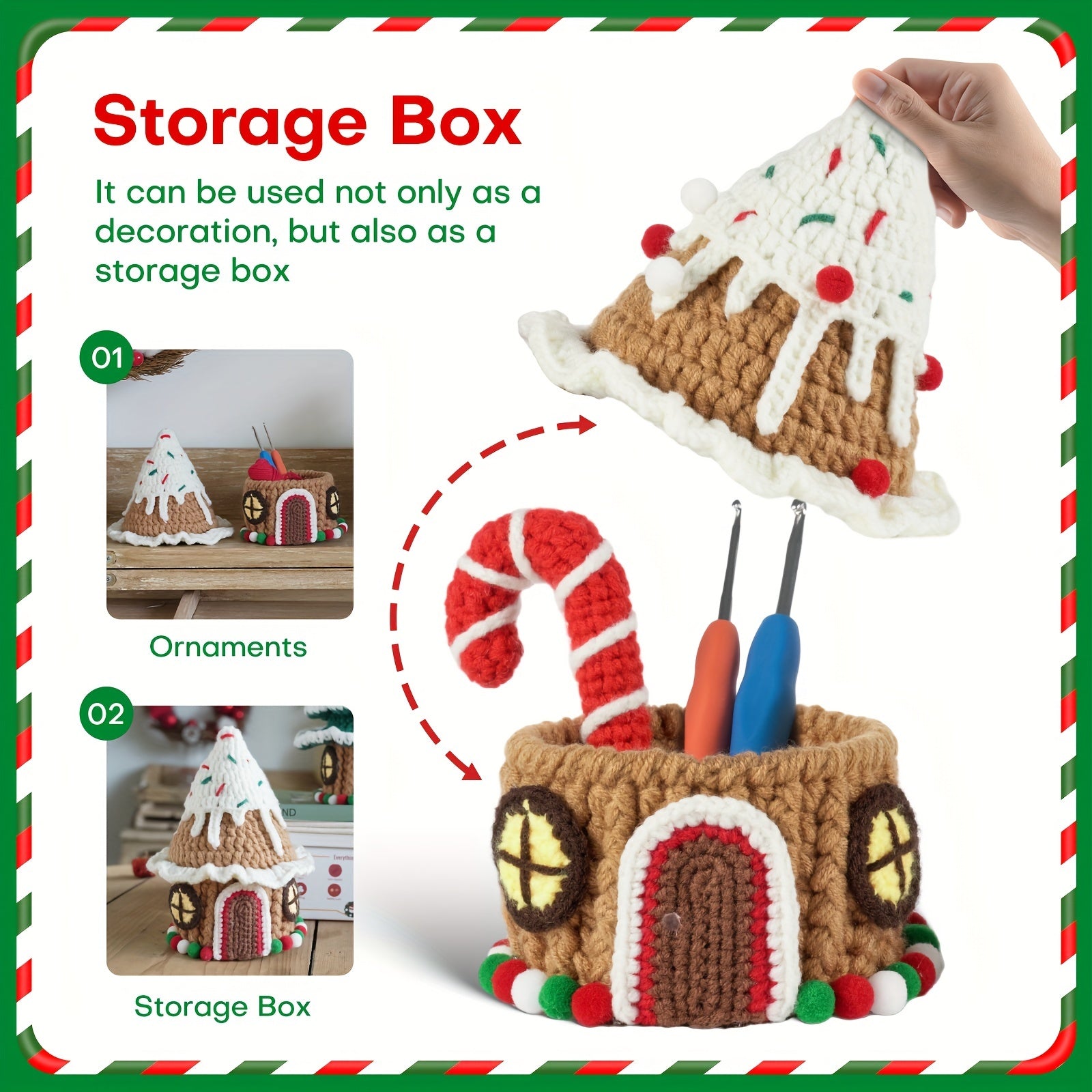 Crochet Material Set DIY Ornaments English Instruction