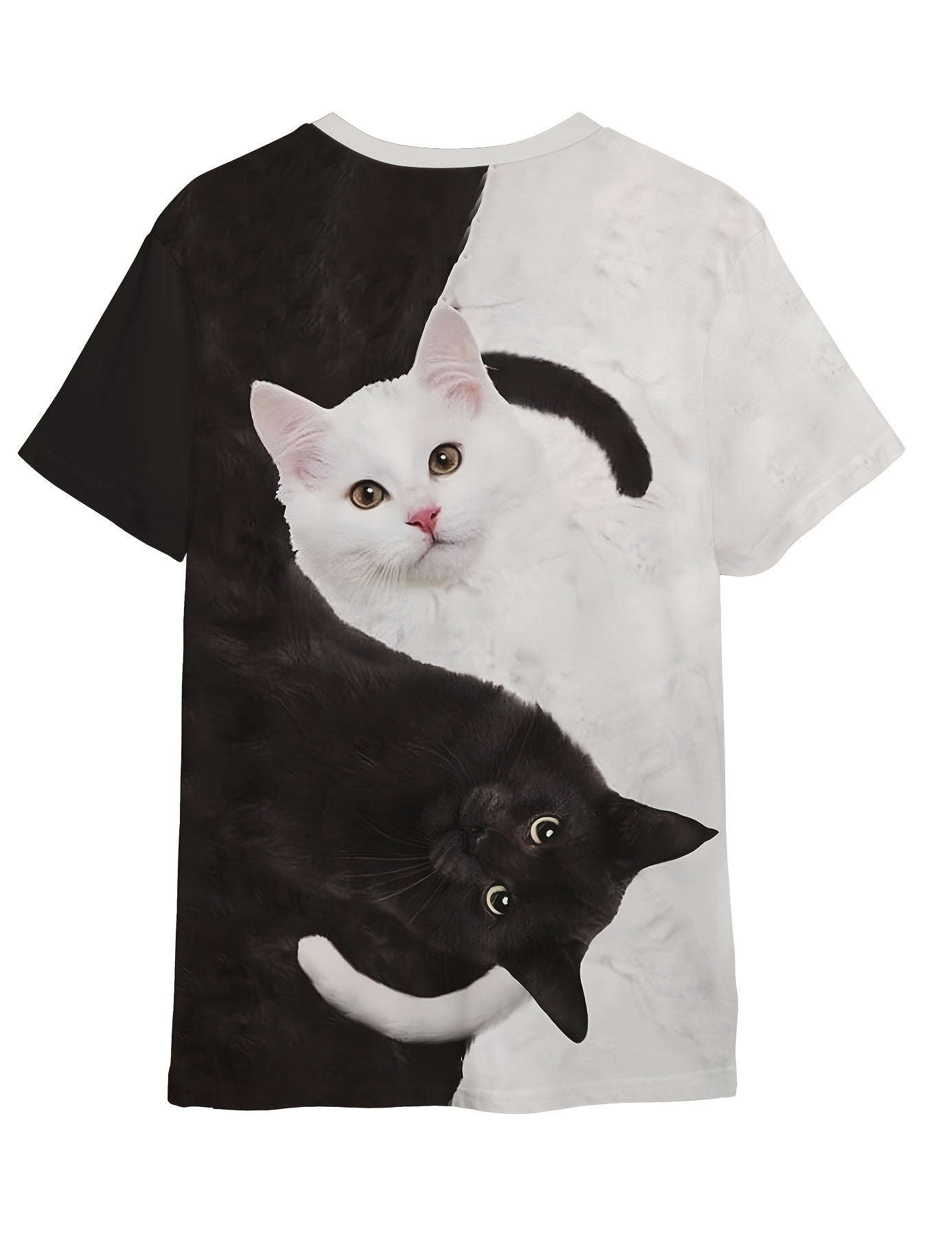 Creative & Kitties Graphic Short Sleeve T shirt For Kids Sports Summer