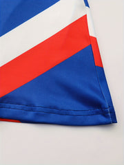 Girls Splicing Star Graphic Cheerleading Outfits For Sports Performance