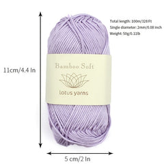 2pcs 50g Lotus Yarns Bamboo Soft Yarn Hand Knitting Yarn Baby Craft DIY