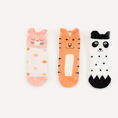 6 Pairs Baby Animal Pattern Non-Slip Socks for Kids