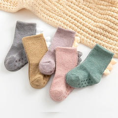 Baby Floor Socks Warm Non-slip Dinosaur Toddler Socks for Boys and Girls