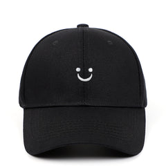 Happy Face Embroidery Baseball Cap Summer Sun Hat for Couple