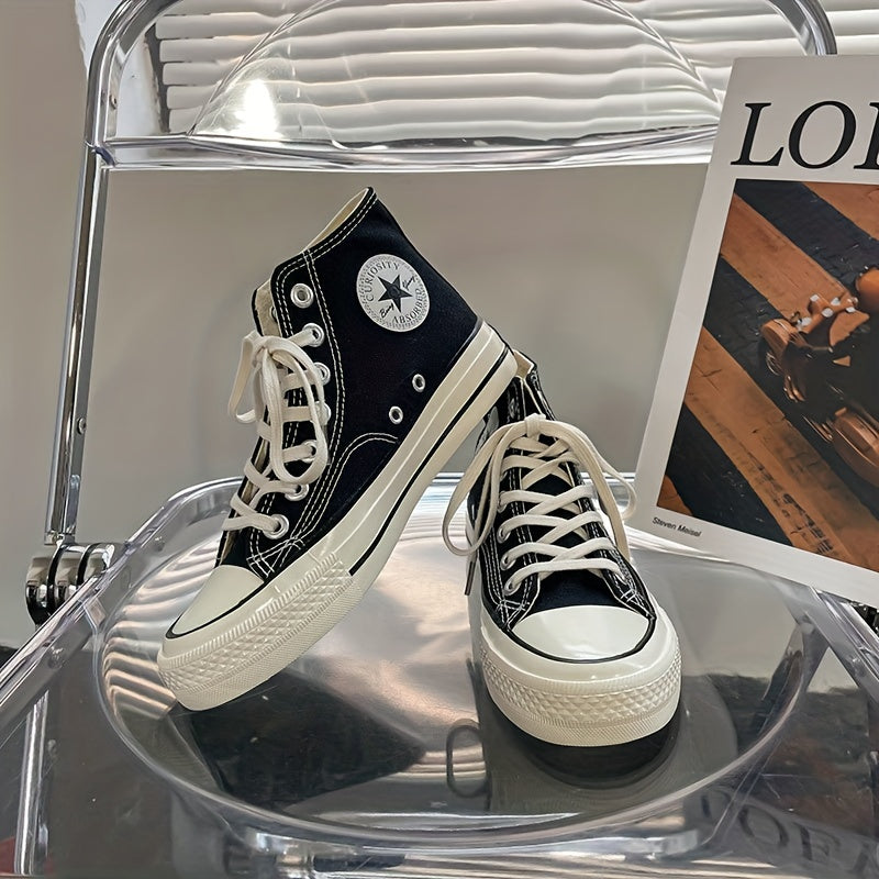Women's Classic High Top Canvas Shoes Casual Lace Up Outdoor Sneakers