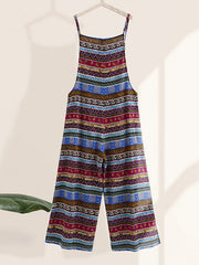 Tribal Print Wide Leg Jumpsuit Vintage Cami