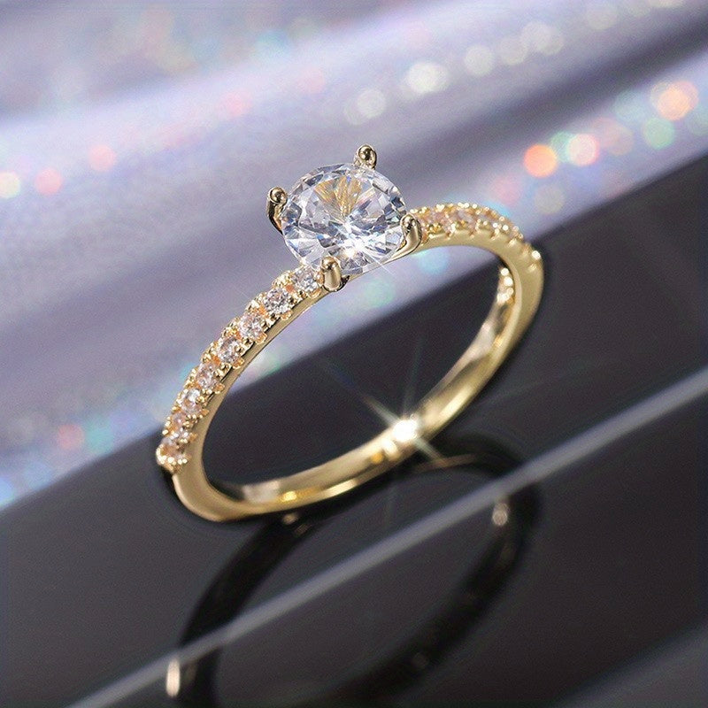 Rhinestone Decor Ring Holiday Party Jewelry Gift For Girls