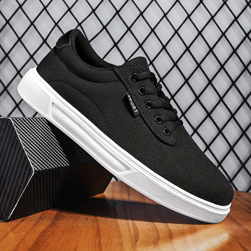 Men's Knitted Lace Up Casual Shoes Non Slip Sneakers