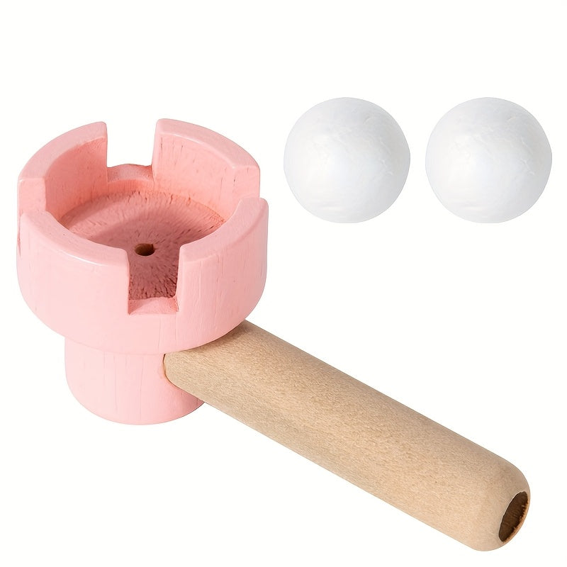 Wooden Balloon Blowing Toy for Kids Sensory Training Exercise