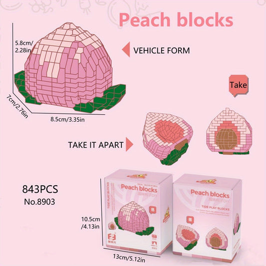 DIY Fruit Building Blocks Toys Banana Avocado Honey Peach
