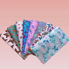 8pcs Assorted Fabric Pack for DIY Clothing Craft Doll Clothing Butterfly Series