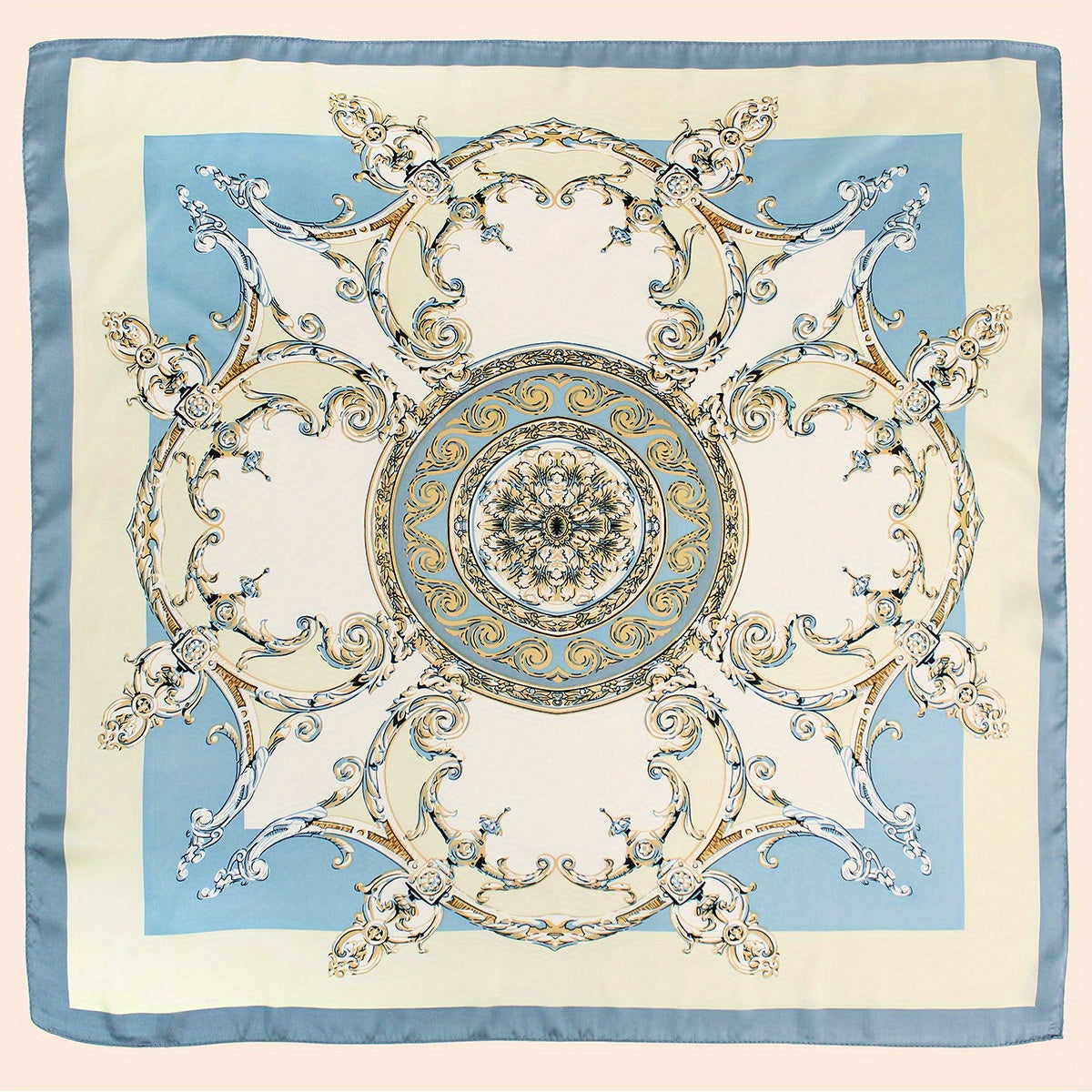 Chain Printed Square Scarf Thin Breathable Headscarf