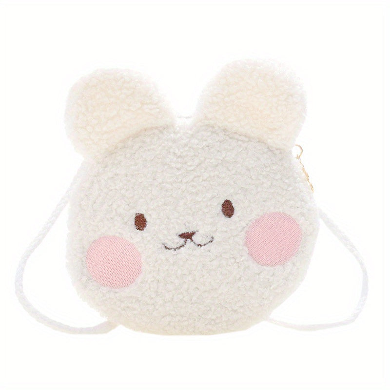 Bear Plush Crossbody Bag Small Animal Plush Coin Purse For Girls