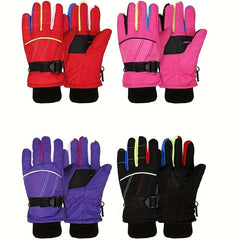 Kids Skiing Gloves Windproof Waterproof Warm Outdoor Sports Gloves