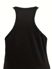 Casual Loungewear Dress Women's Plus Slogan Print Tank Nightdress