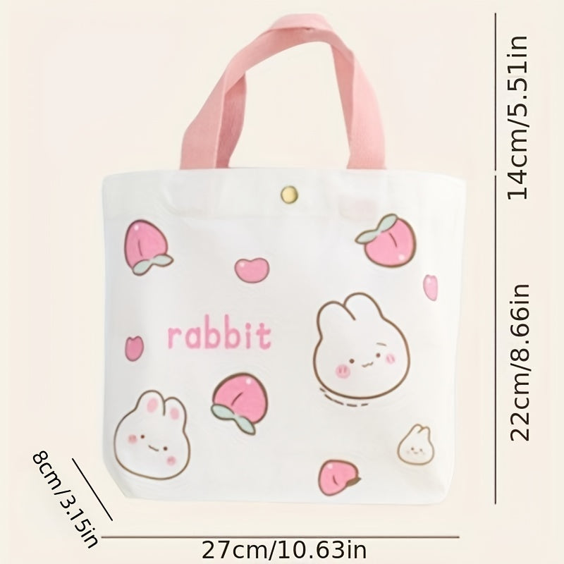 Cute Cartoon Animal Mini Canvas Tote Bag for Girls