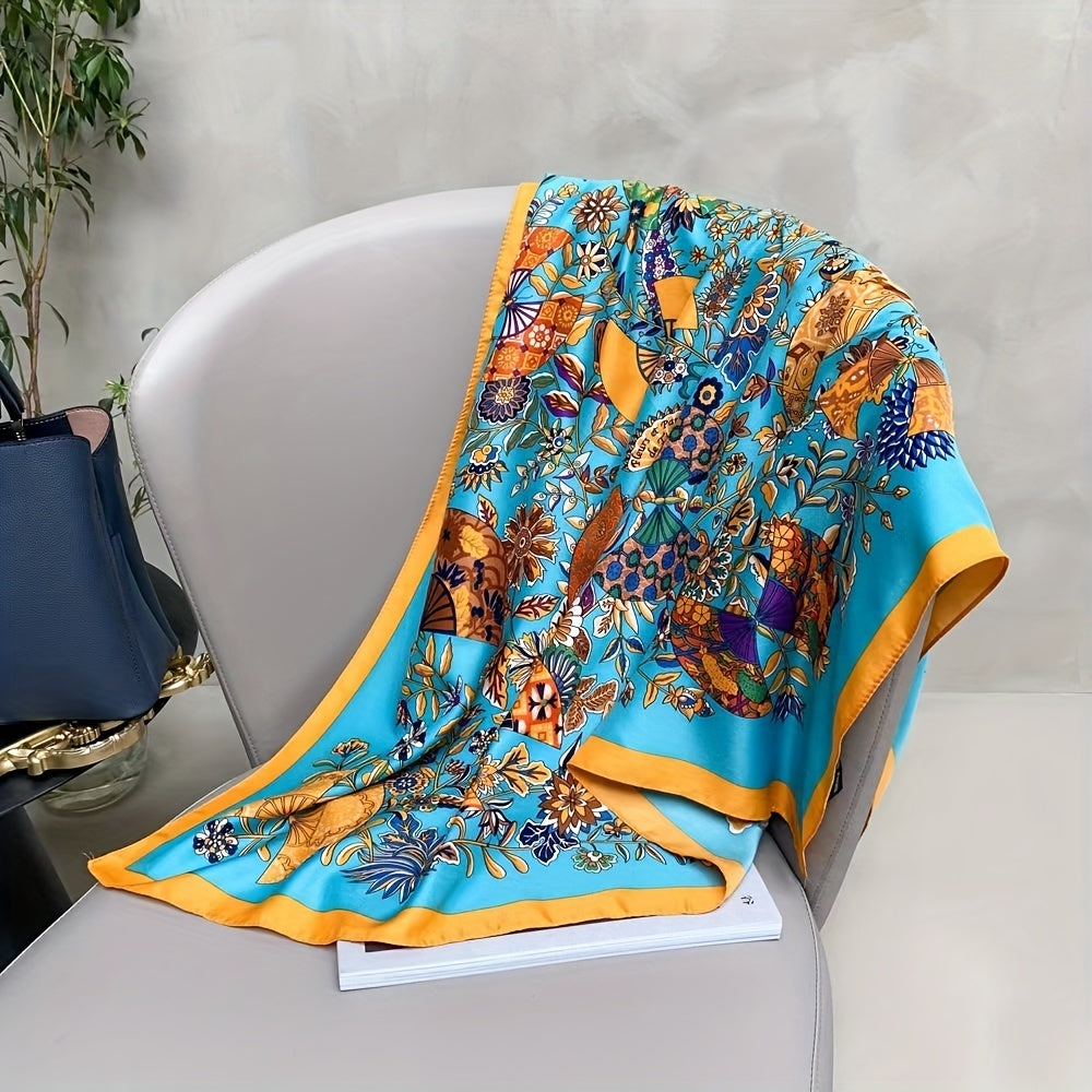 Silk Scarf 88 9 CmSquare Scarf Satin Silky Headband Retro Scarf