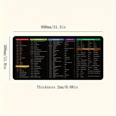 Office Software Shortcut Key Mouse Pad E sport Large Desk Pad