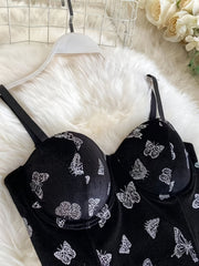 Butterfly Print Cami Corset Bustier Body Shaper