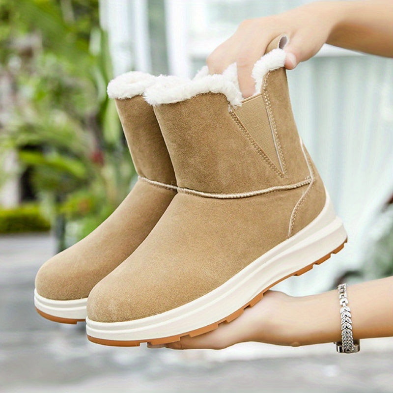 Thick Cozy Snow Boots Fur Lined Winter Shoes