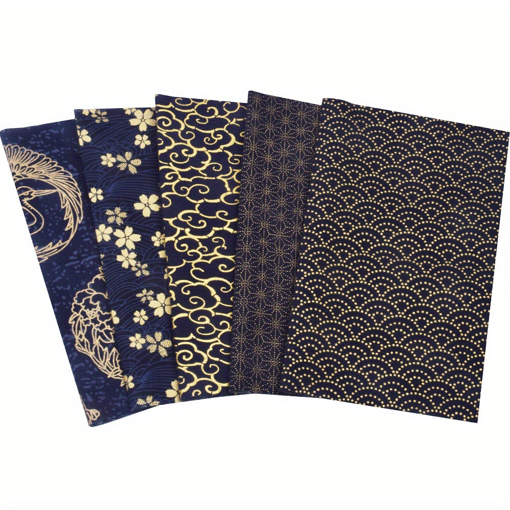 5pcs Japanese Cotton Fabric Bundle Patchwork Sewing Dolls Bags