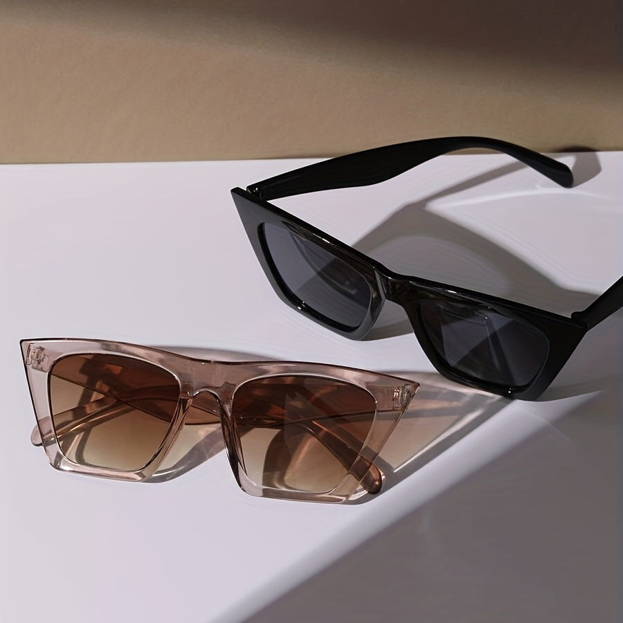2 Pairs Cat Eye Sunglasses Y2K Mod Glasses UV400