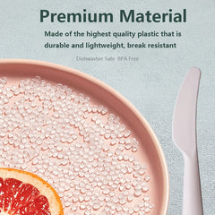 6pcs Children's Plastic Tableware Light Macaron BPA Baby Feeding Table