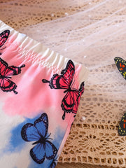 Girls' Butterfly Print Flared Pants Spring Summer Fall