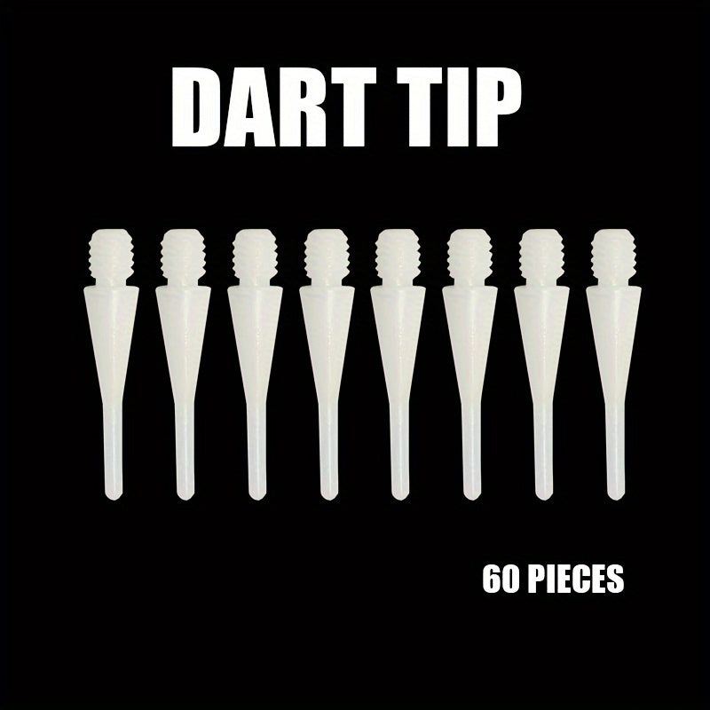 60pcs 2BA Pom Plastic Dart Tip Soft Dart Tips Replacement