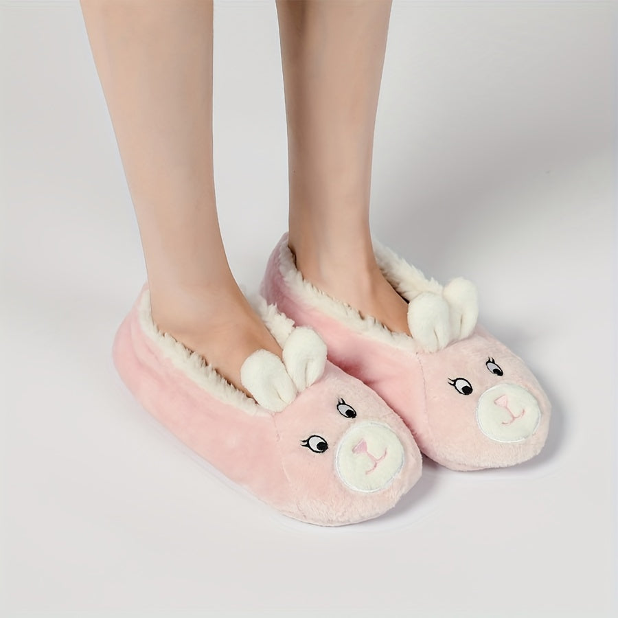 Cartoon Animal Fuzzy Socks Soft & Warm Low Cut Floor Socks Women's Stockings