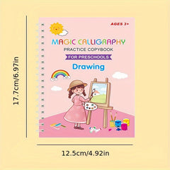 4pcs Reusable Magic Practice Copy Book