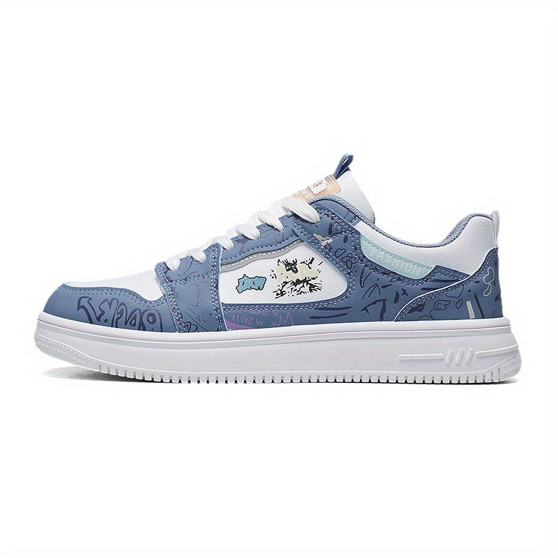 Men's Block Lace-up Skate Shoes Outdoor Casual Sneakers