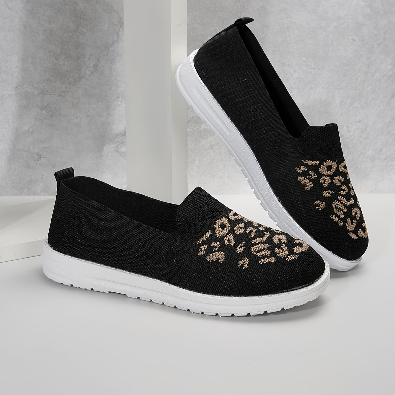Leopard Print Anti-slip Mesh Sneakers