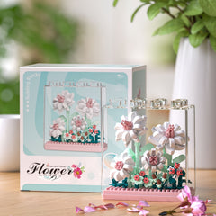 Colorful DIY Flower Building Blocks Set Garden Themed Creative Gift Ages 8